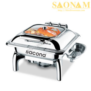 Nồi Hâm Thức Ăn Buffet Nắp Kính Cao Cấp SN#520011